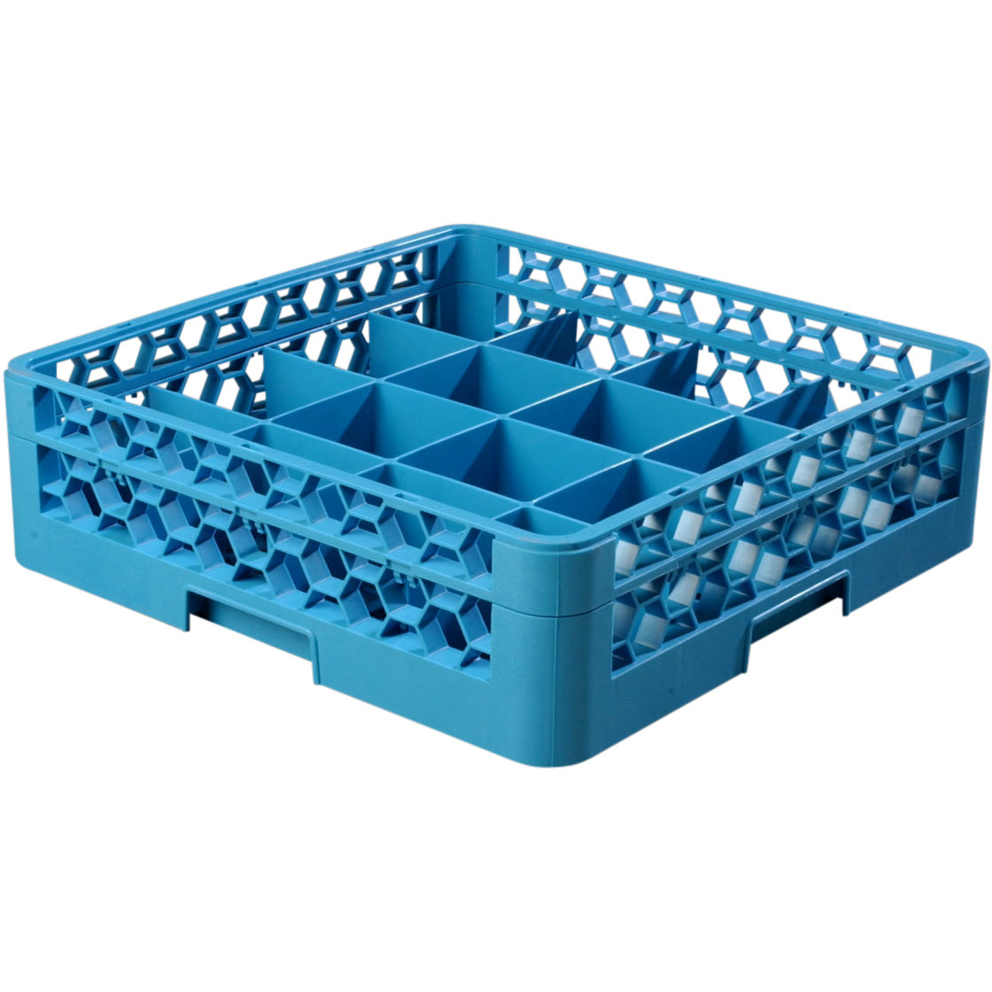 Carlisle OptiClean 16-Compartment Cup Dish Rack with 1 OPEN Extender - Case of 4