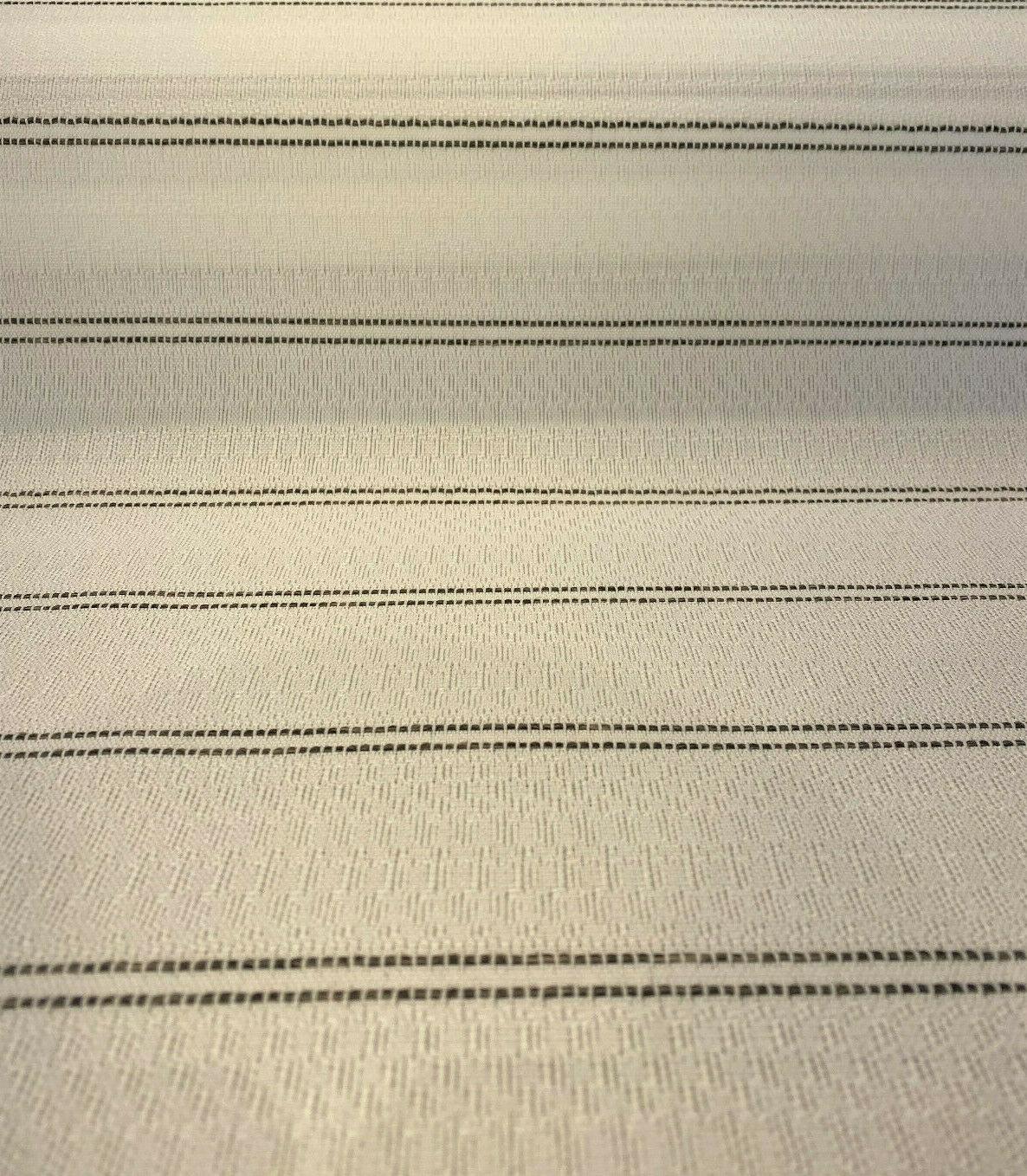 PKL Studio Outdoor Saltbox Stripe Frost White UV Polypropylene Fabric - Frost White Stripe, 54" Width (1 Yard)