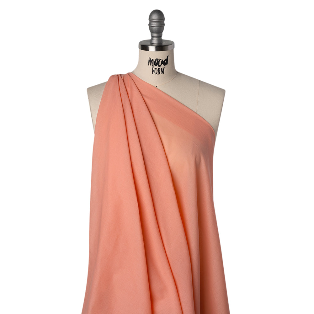 Cotton Voile - Persimmon Pink - Famous Australian Designer Deadstock