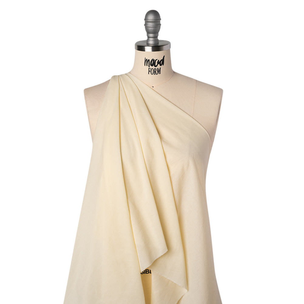 Cotton Voile - Yellowed Parchment - Famous Australian Designer Deadstock