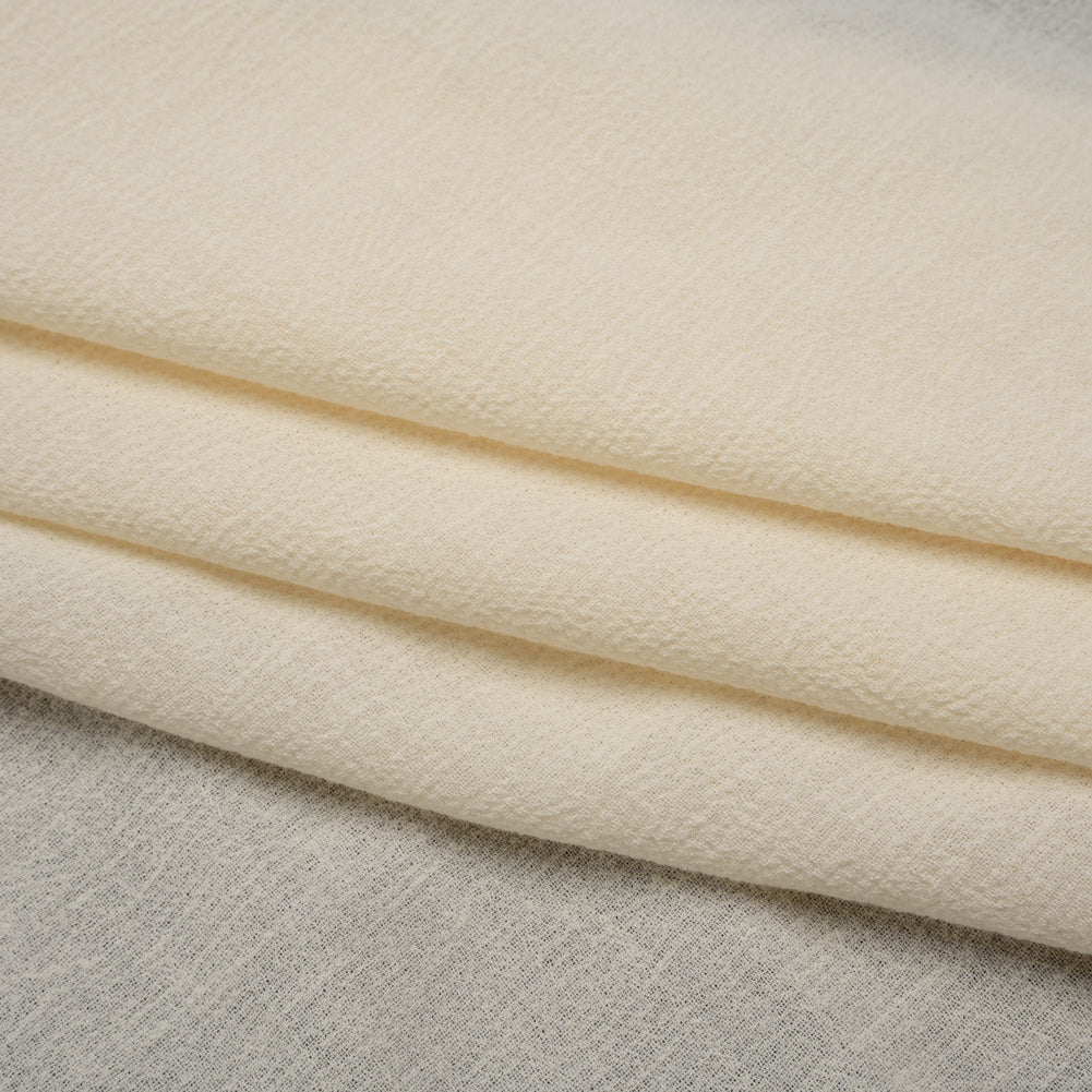 Cotton Crepe - Cream - Famous Australian Designer Deadstock