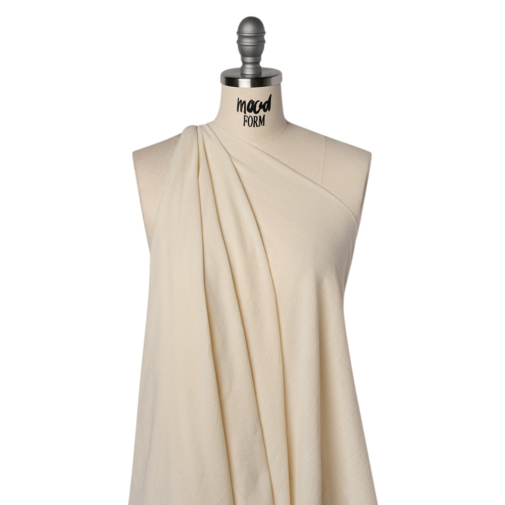 Cotton Crepe - Cream - Famous Australian Designer Deadstock