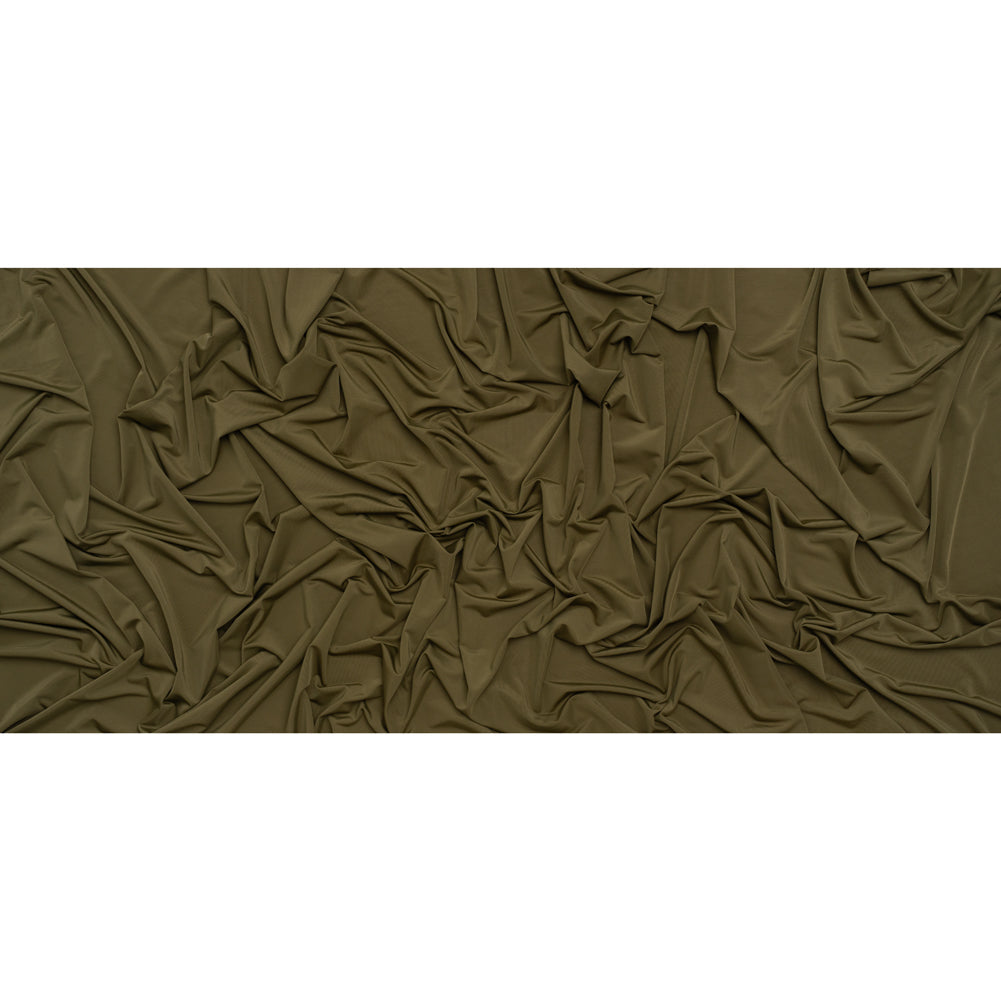 Stretch Polyester Jersey - Olive Green - Famous Australian Designer Deadstock