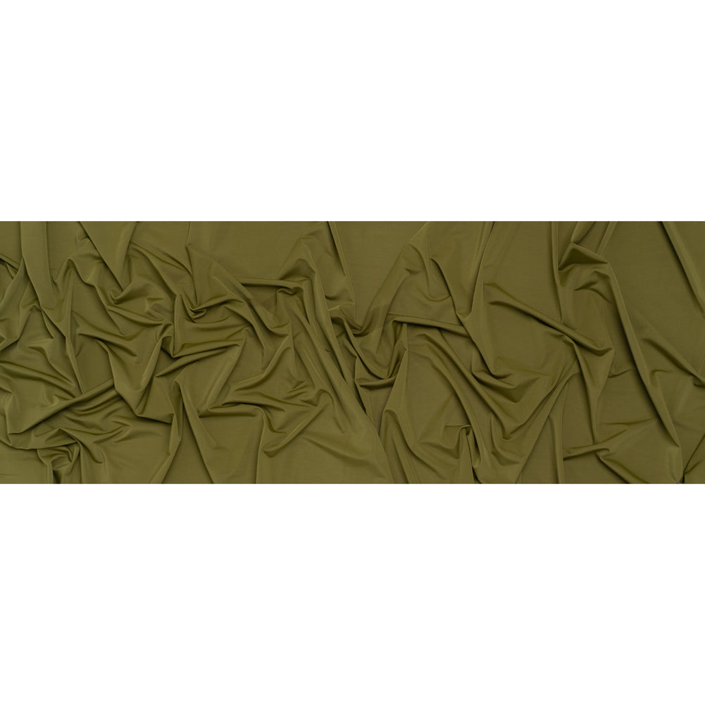 Stretch Polyester Jersey - Basil Green - Famous Australian Designer Deadstock