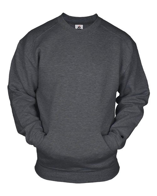 Badger Unisex Pocket Crewneck Sweatshirt