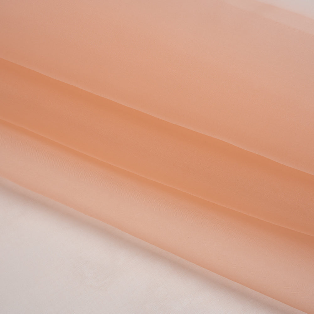 Silk Organza - Peach - Famous Australian Designer Deadstock