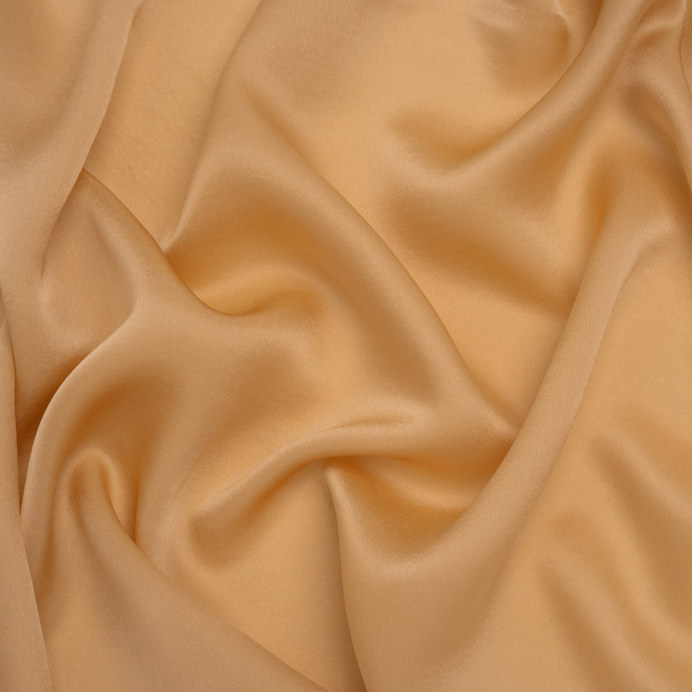 Satin Faced Silk Chiffon - Toffee - Famous Australian Designer Deadstock