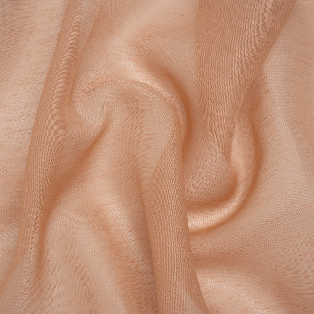 Silk and Linen Scrim - Dark Nude - Famous Australian Designer Deadstock