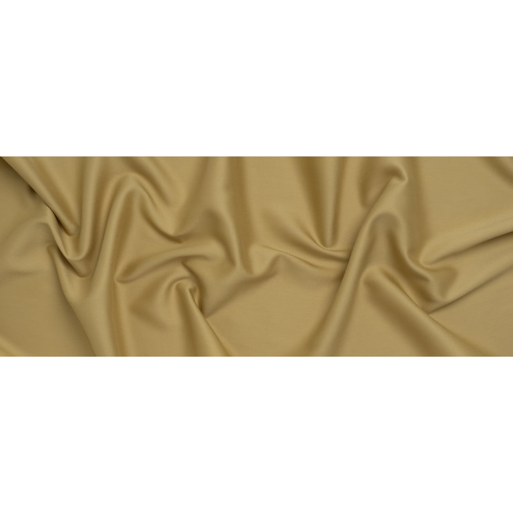 Wool and Viscose Sateen - Golden Olive - Famous Australian Designer Deadstock