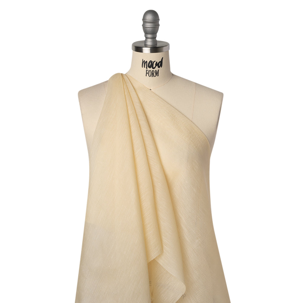 Linen and Silk Scrim - Ecru - Famous Australian Designer Deadstock