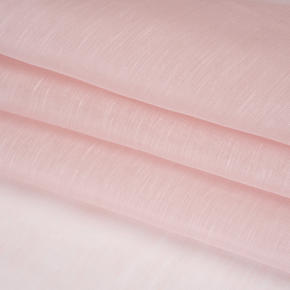 Linen and Silk Scrim - Blush Pink - Famous Australian Designer Deadstock