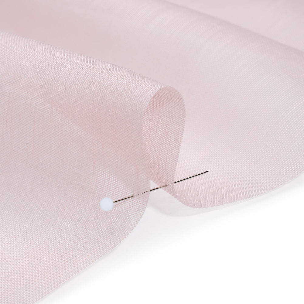 Linen and Silk Scrim - Blush Pink - Famous Australian Designer Deadstock