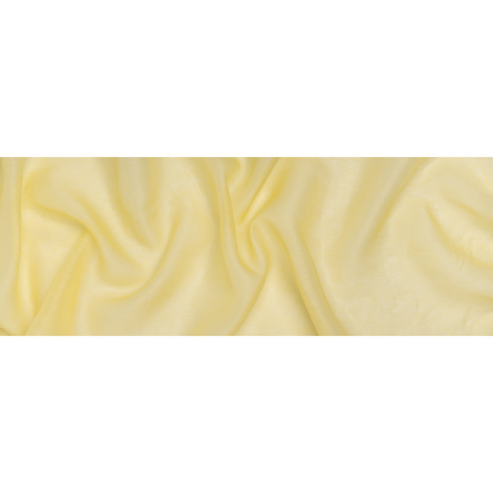 Linen and Silk Scrim - Light Lemon - Famous Australian Designer Deadstock