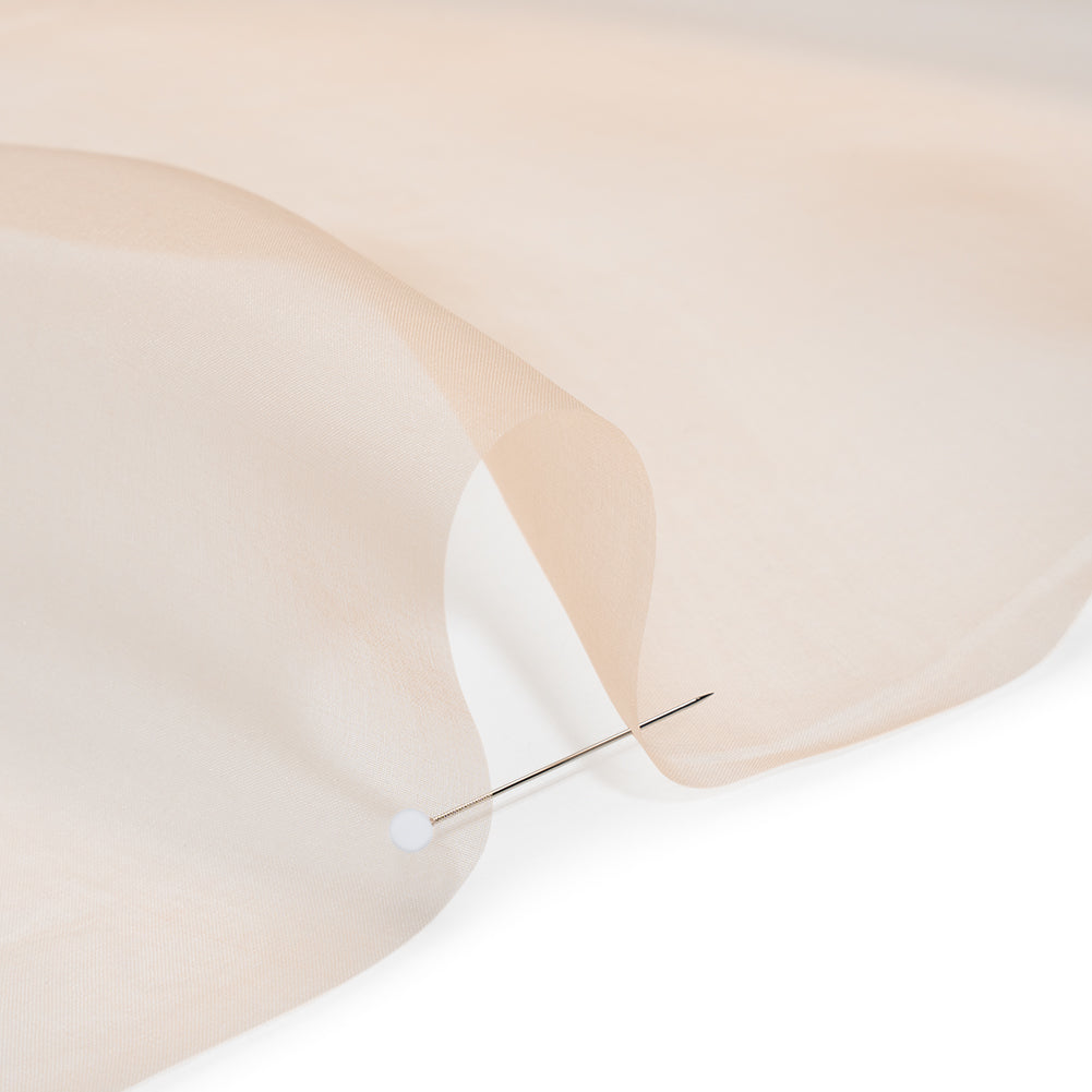 Silk Organza - Peach - Famous Australian Designer Deadstock