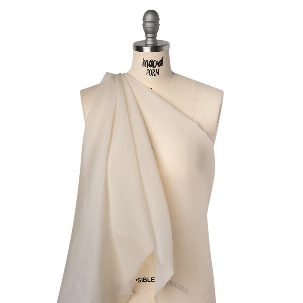 Heavy Silk Organza - Off White - Famous Australian Designer Deadstock