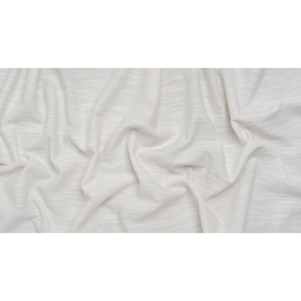 Slubbed Heavy Cotton and Linen Woven - Off White - Famous Australian Designer Deadstock