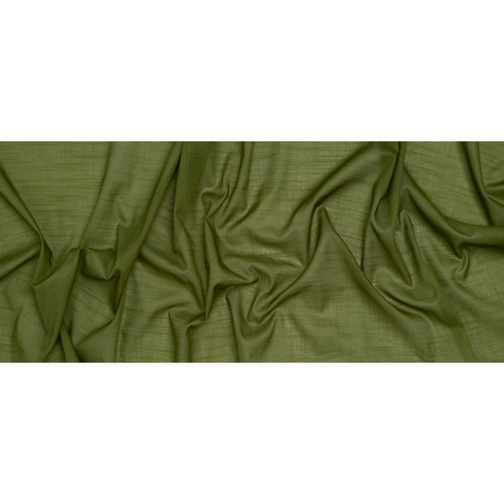 Textured Cotton Voile - Herb Green - Famous Australian Designer Deadstock