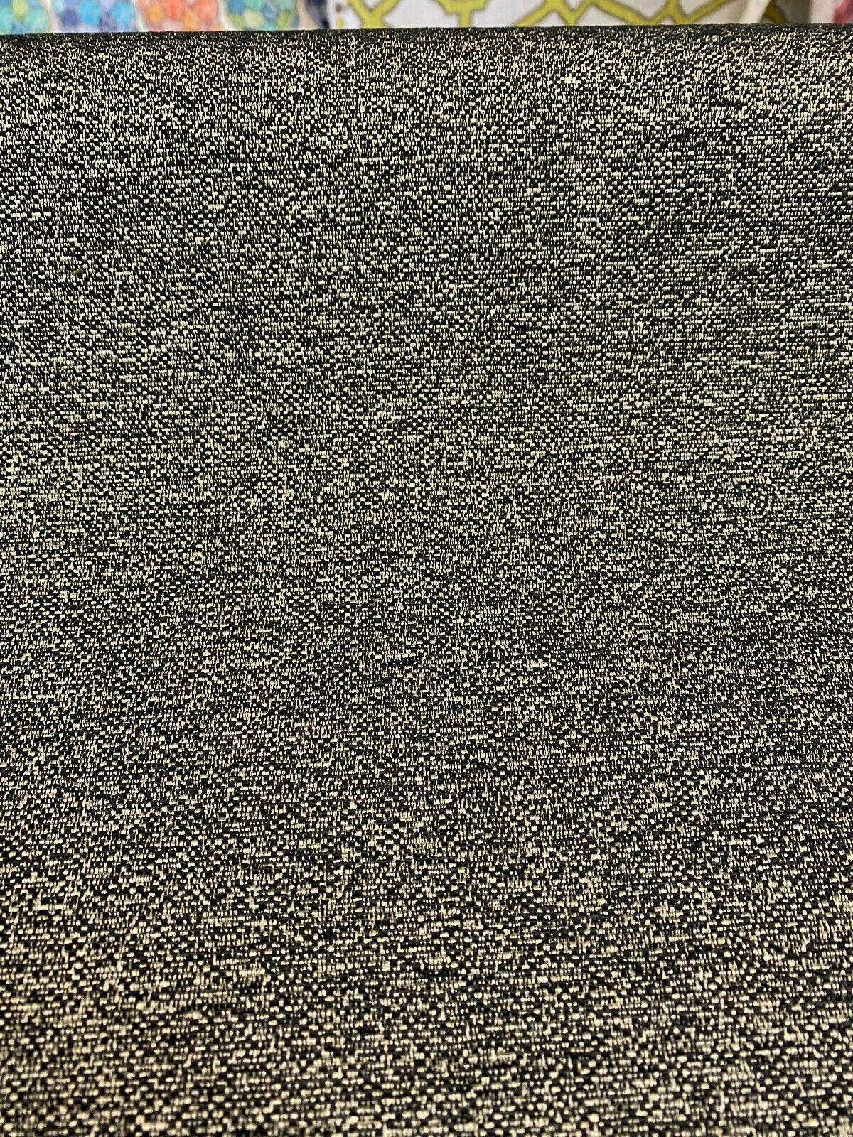 Robert Allen Jacquard Mystic Ebony Black Polyester Fabric - Ebony With Light Gold Design, 58" Width (1 Yard)