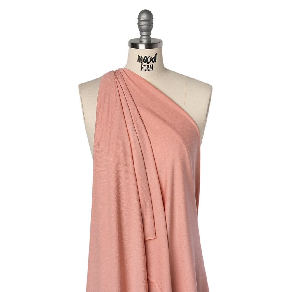 Stretch Viscose Jersey - Peony Pink - Designer Deadstock