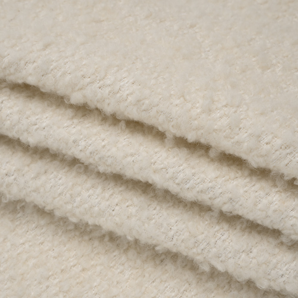 Wool Blend Boucle Tweed - Ivory