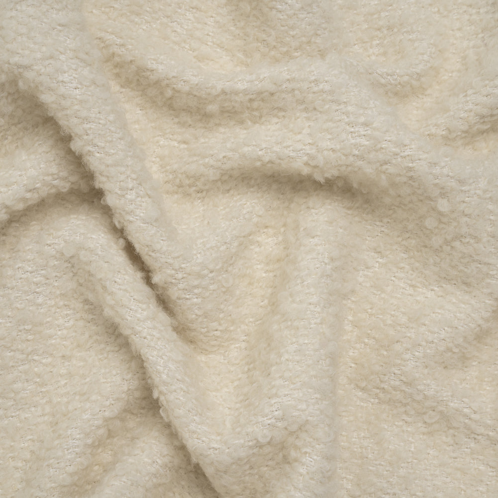 Wool Blend Boucle Tweed - Ivory