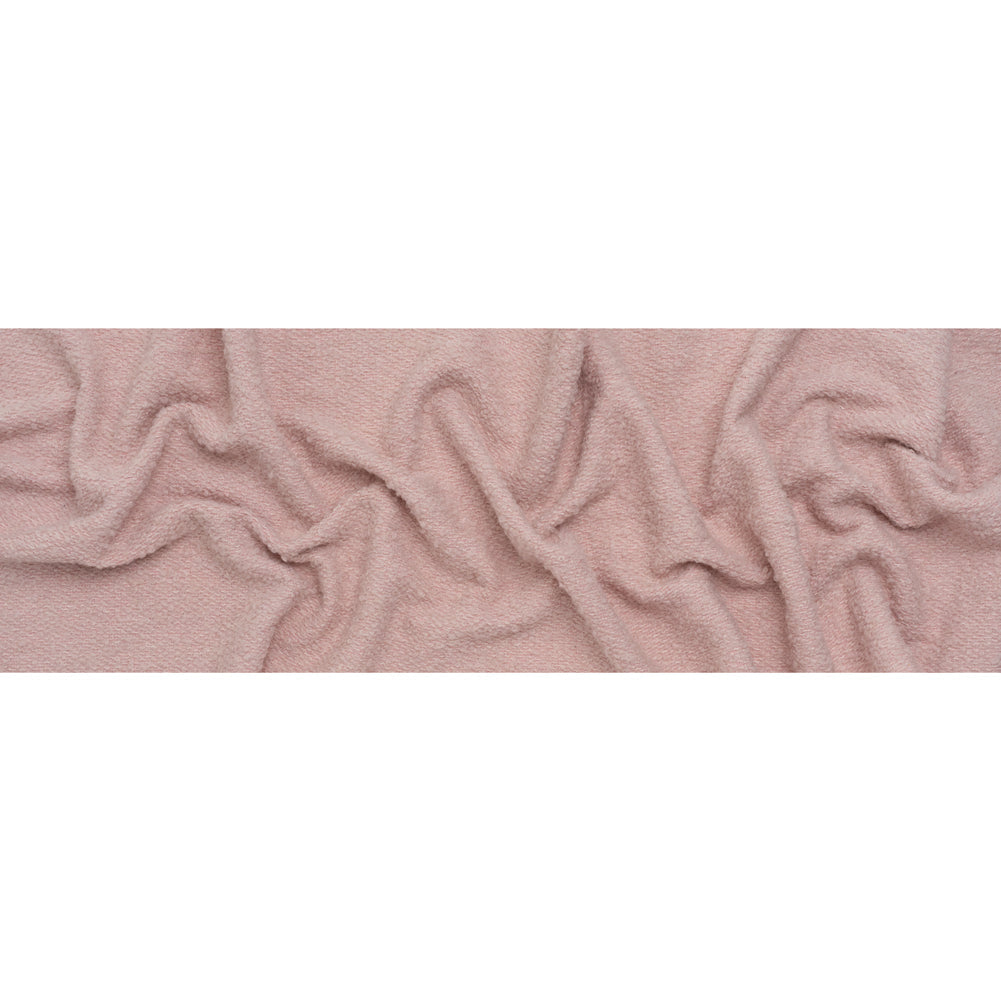 Wool Blend Boucle Tweed - Dusty Pink