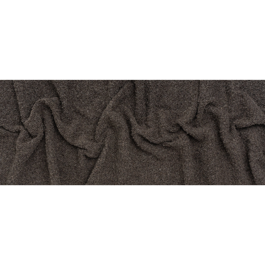 Wool Blend Boucle Tweed - Brown