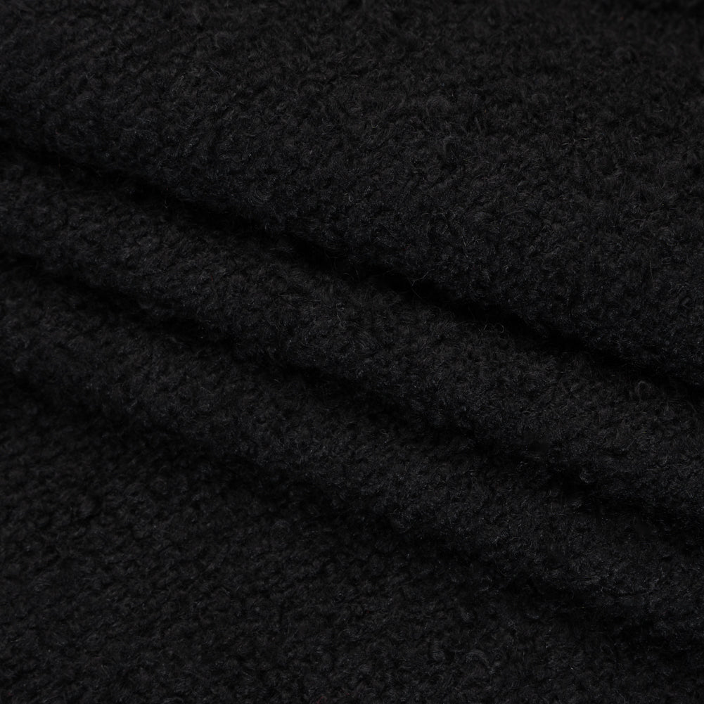 Wool Blend Boucle Tweed - Black