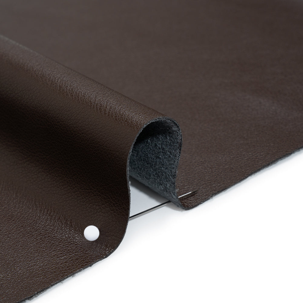 Buttery Faux Leather with Brushed Suede-like Backing - Chocolate - Veronica Collection