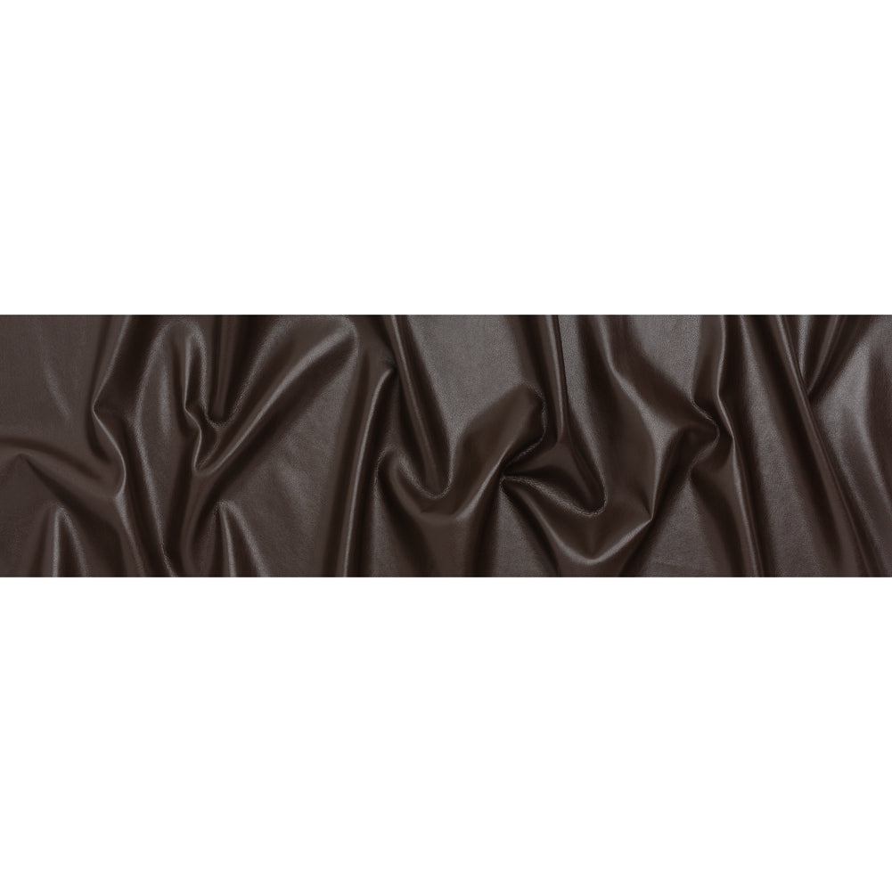 Buttery Faux Leather with Brushed Suede-like Backing - Chocolate - Veronica Collection