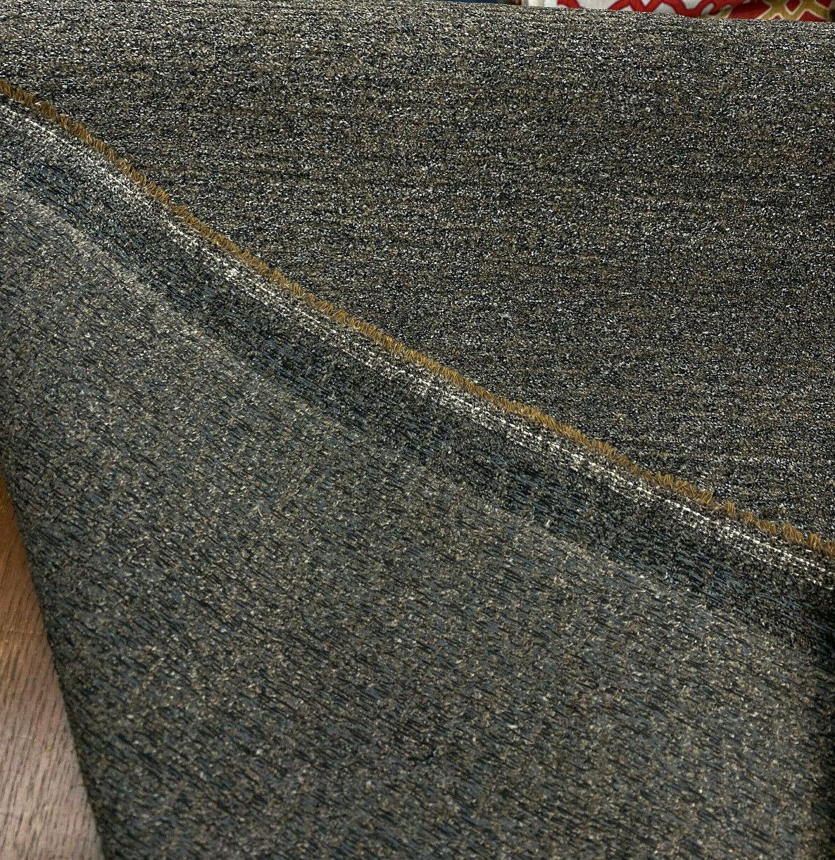 Mesmerize Chenille Upholstery Fabric - Dark Gray, Light Brown, Black Hints, 57" Width (1 Yard)