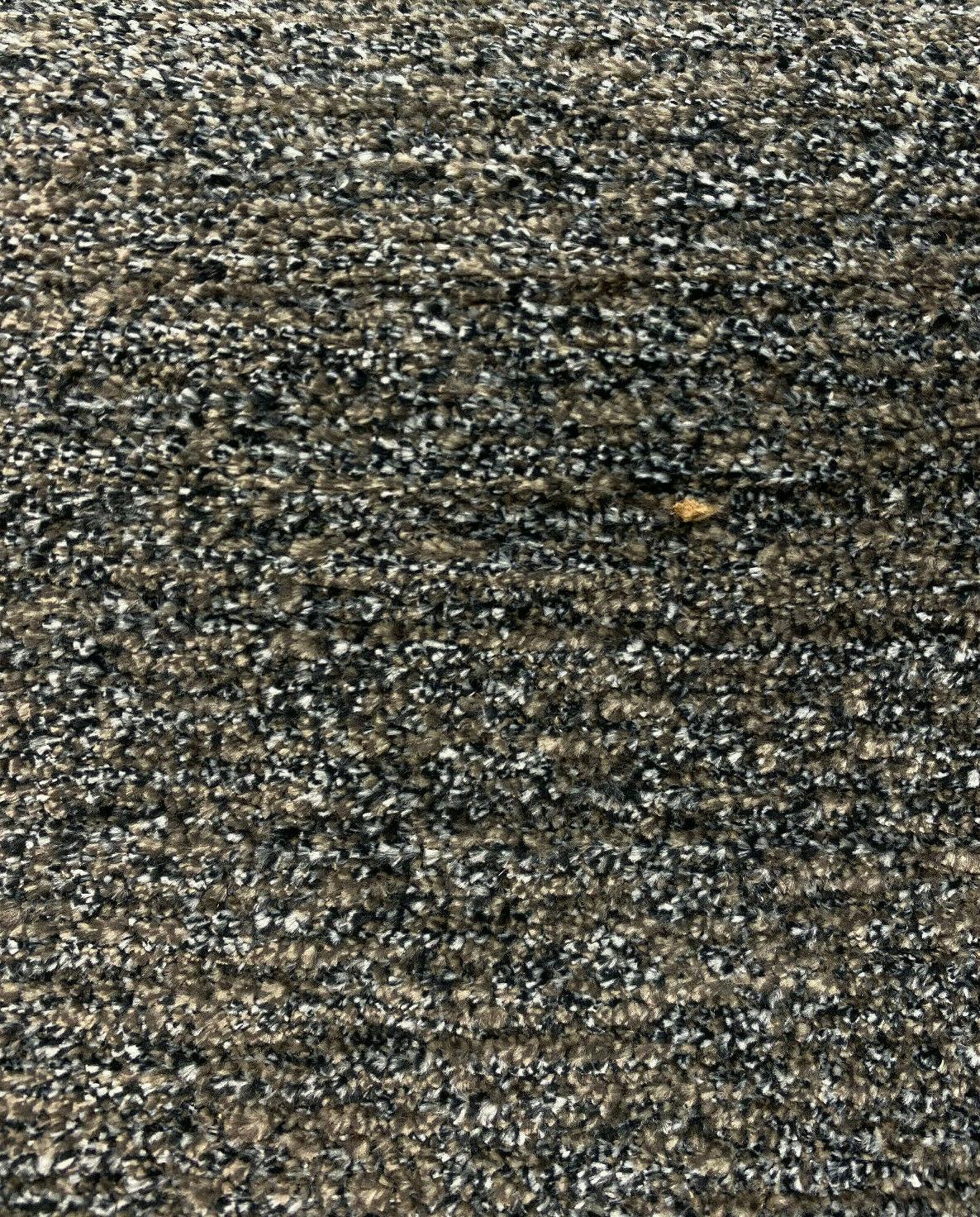 Mesmerize Chenille Upholstery Fabric - Dark Gray, Light Brown, Black Hints, 57" Width (1 Yard)