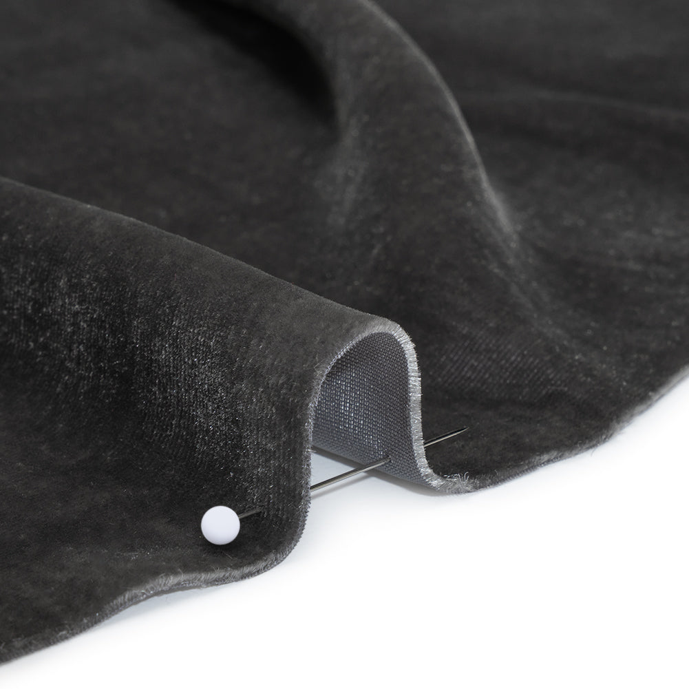 Rayon-Silk Velvet - Charcoal - Cicero Collection