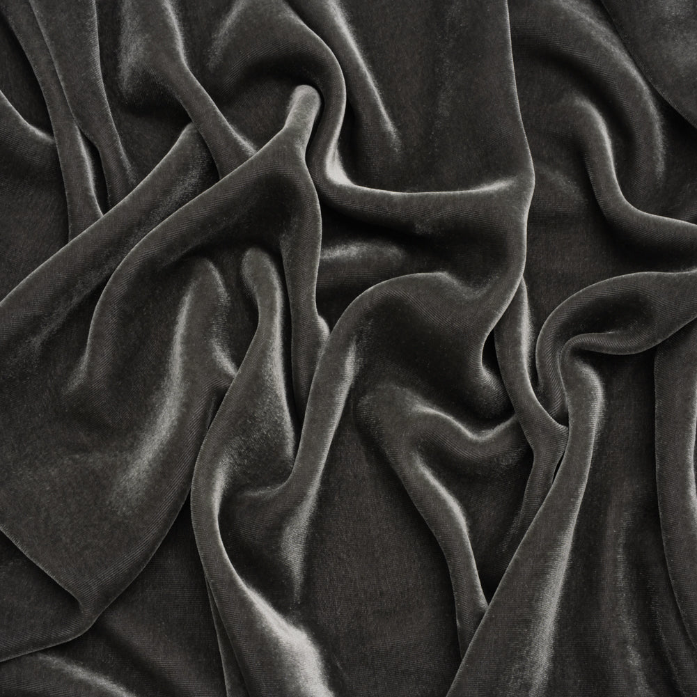 Rayon-Silk Velvet - Charcoal - Cicero Collection