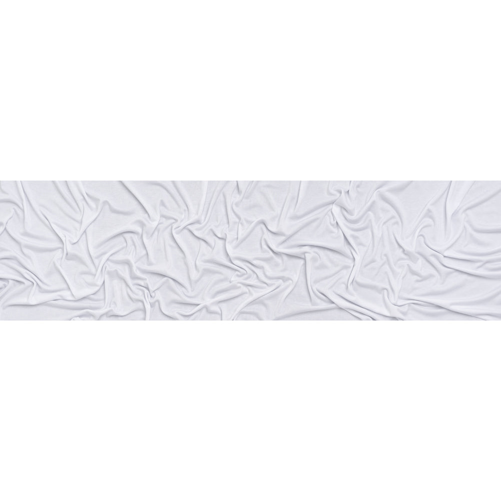 Stretch Modal 1x1 Rib Knit - White PFD - Designer Deadstock