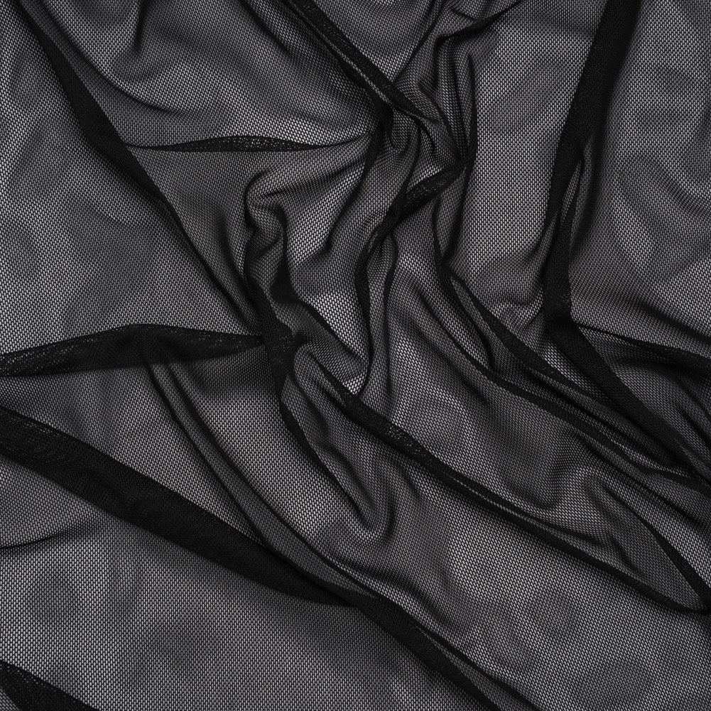 Polyester Stretch Mesh - Black - Designer Deadstock