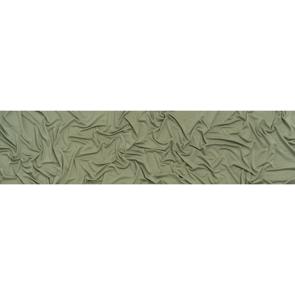 Stretch Rayon Jersey - Fern Green - Designer Deadstock