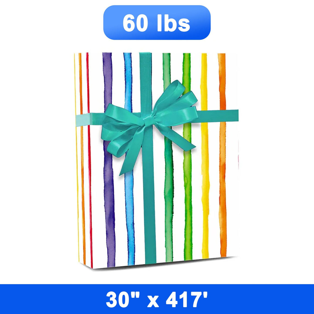 Striped Wrapping Paper 30" x 417' Roll 60 lbs