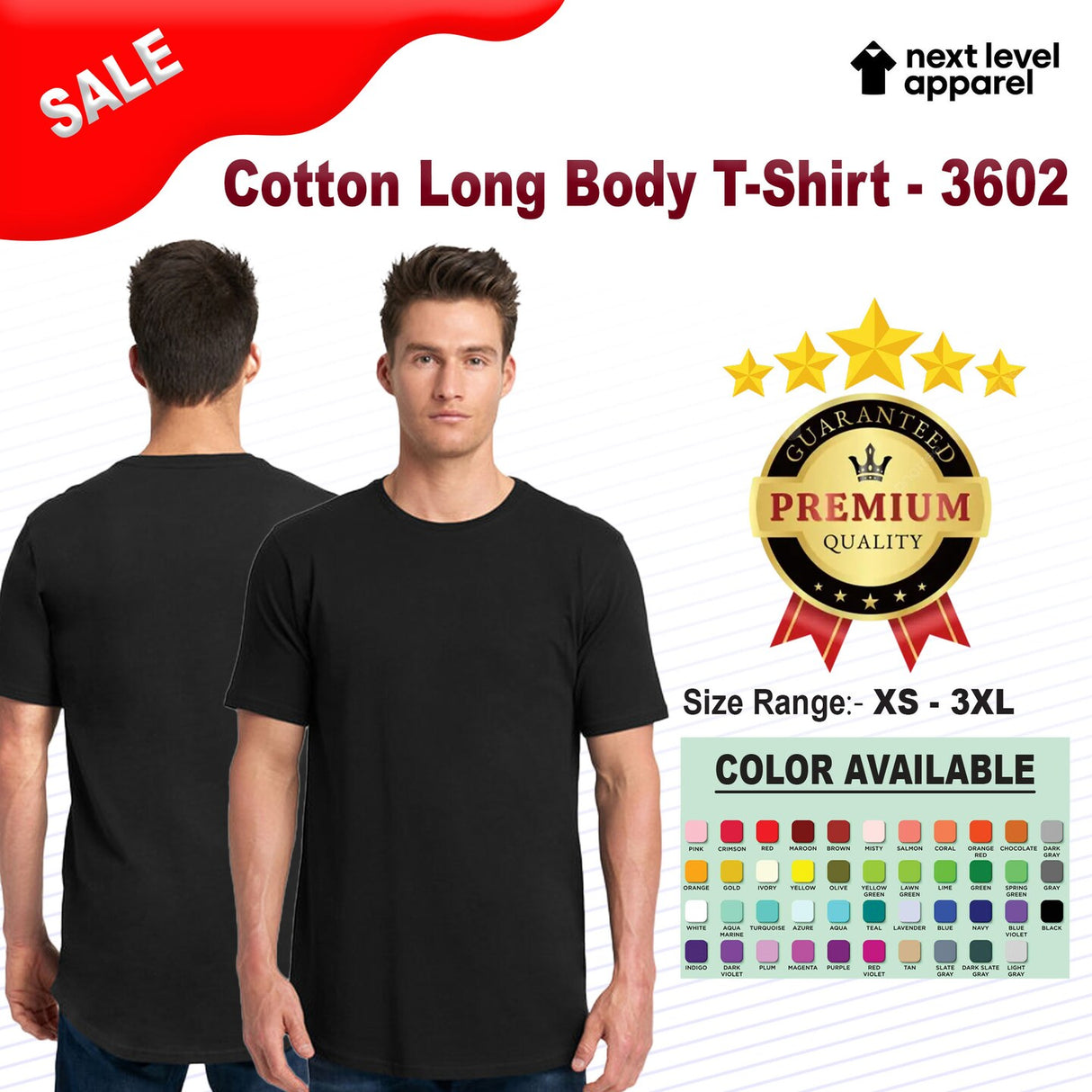 Next Level® Cotton Long Body T-Shirt