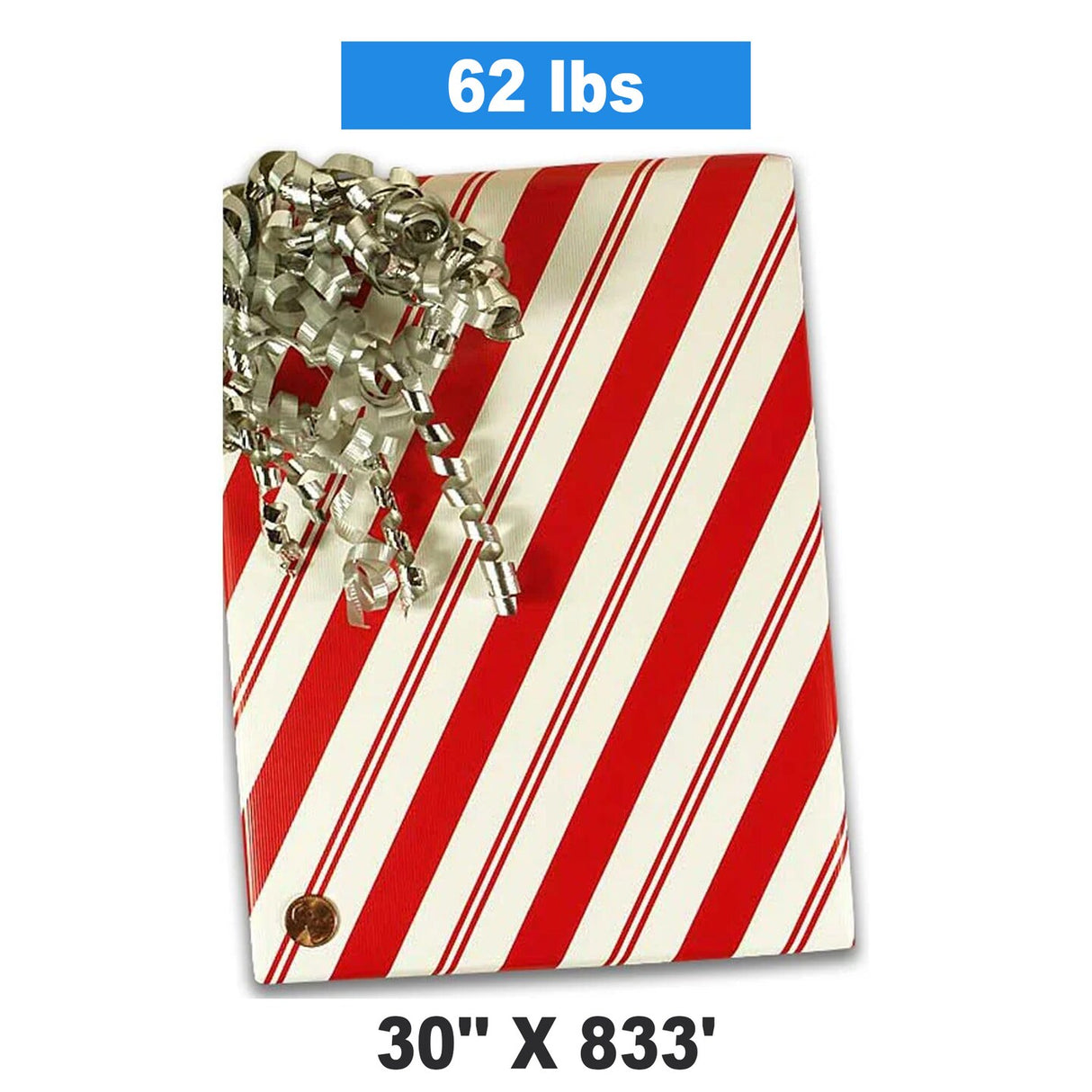 Striped Christmas Wrapping Papers in 30"x 833' Size