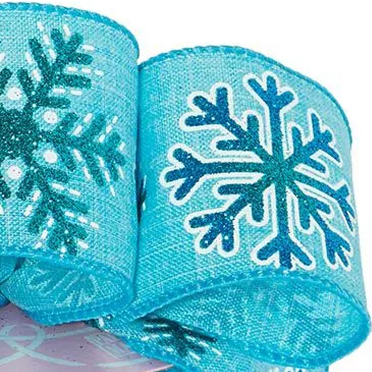 Blue Snowflake Christmas Ribbon - 10 Yards x 2.5 Inches 1 / ROLL