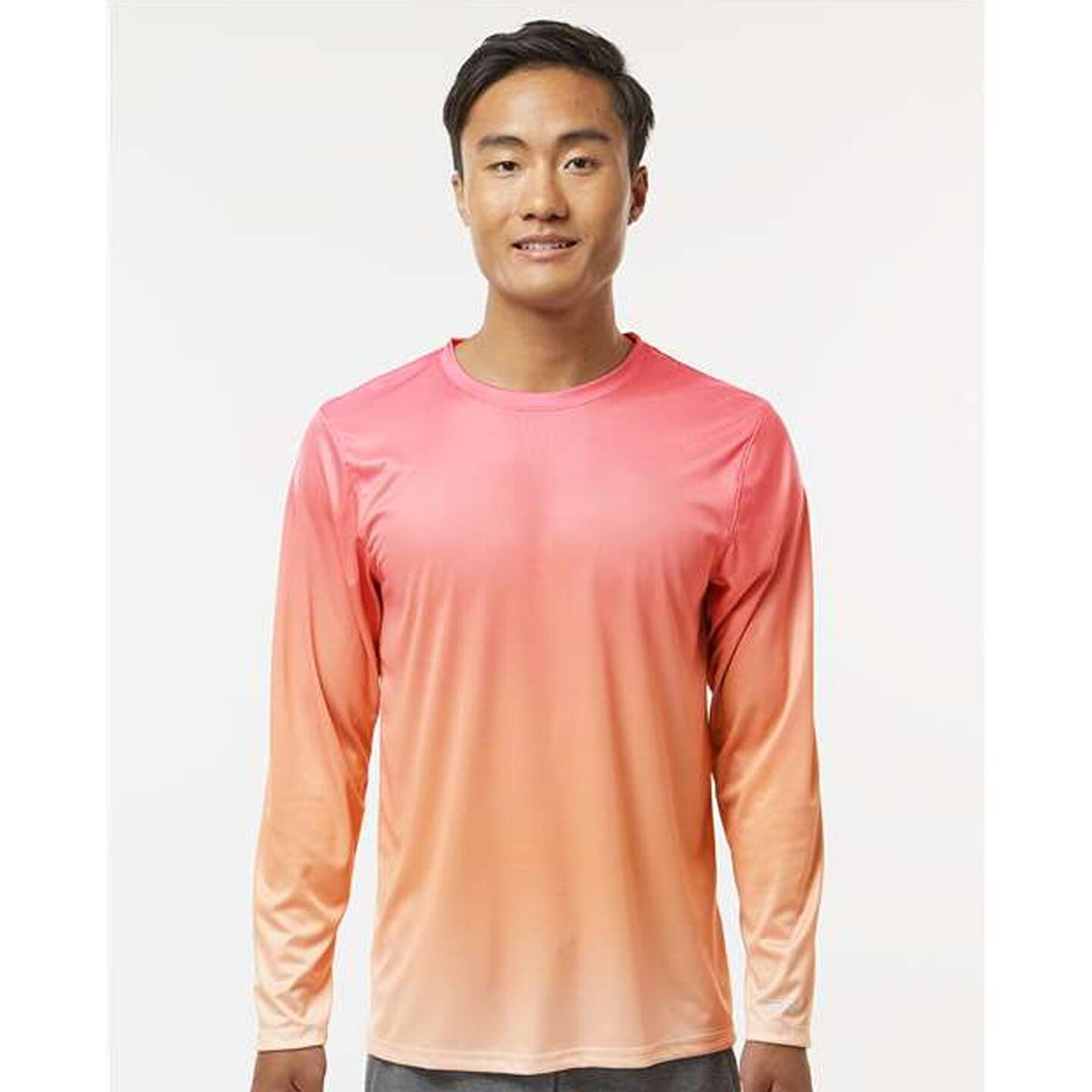 Paragon® Barbados Performance Pin Dot Crewneck Long Sleeve T Shirt