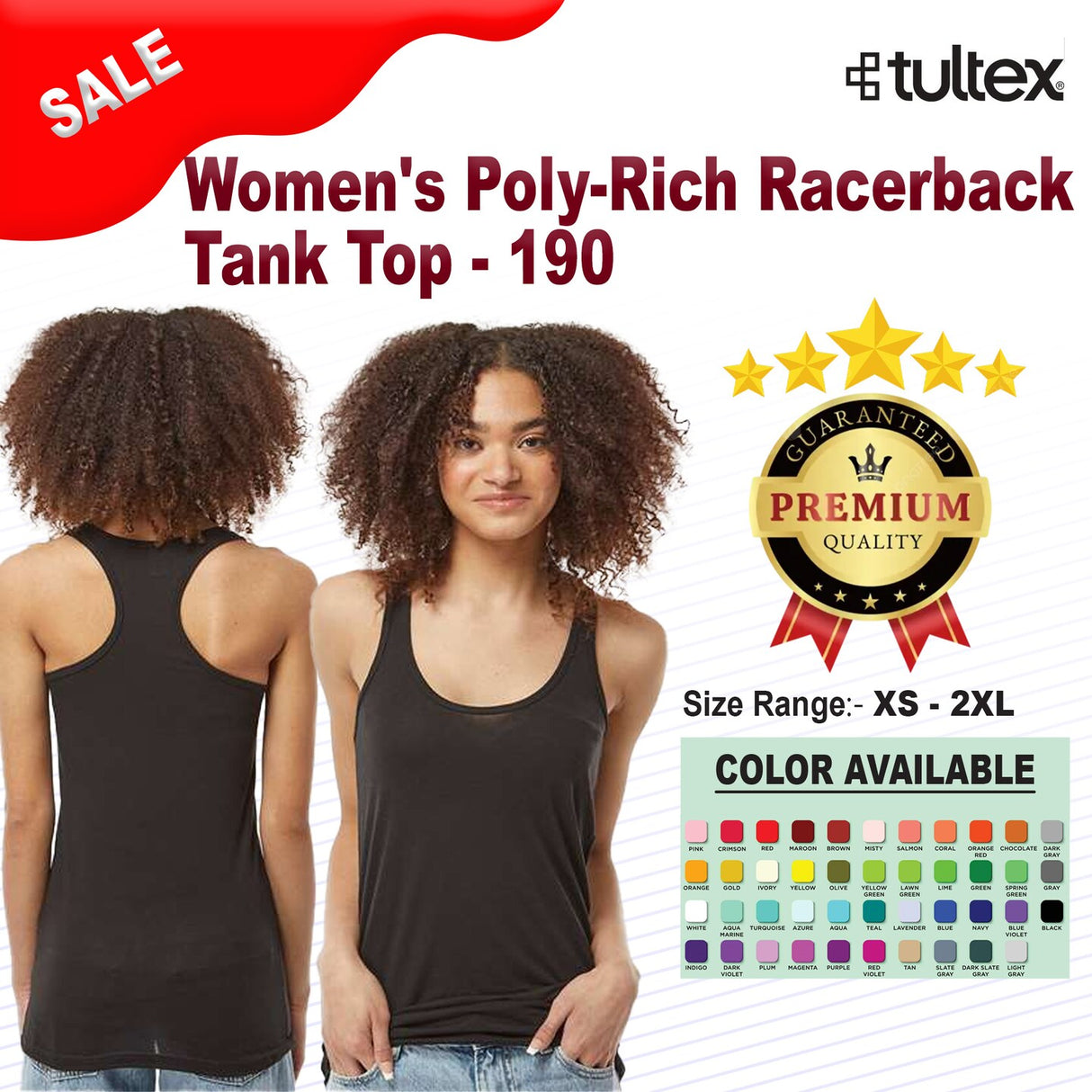 Tultex® Women's Poly-Rich Racerback Tank Top - 190