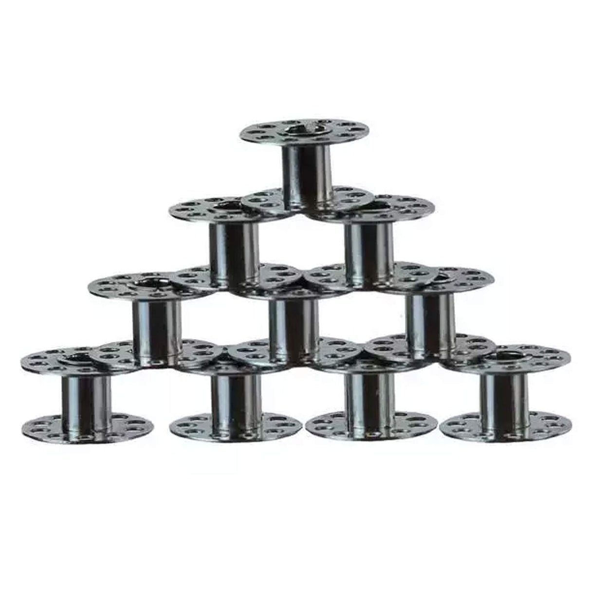 10 Pack Class 15 Sewing Machine Metal Bobbins Smooth Thread Delivery #2518-A