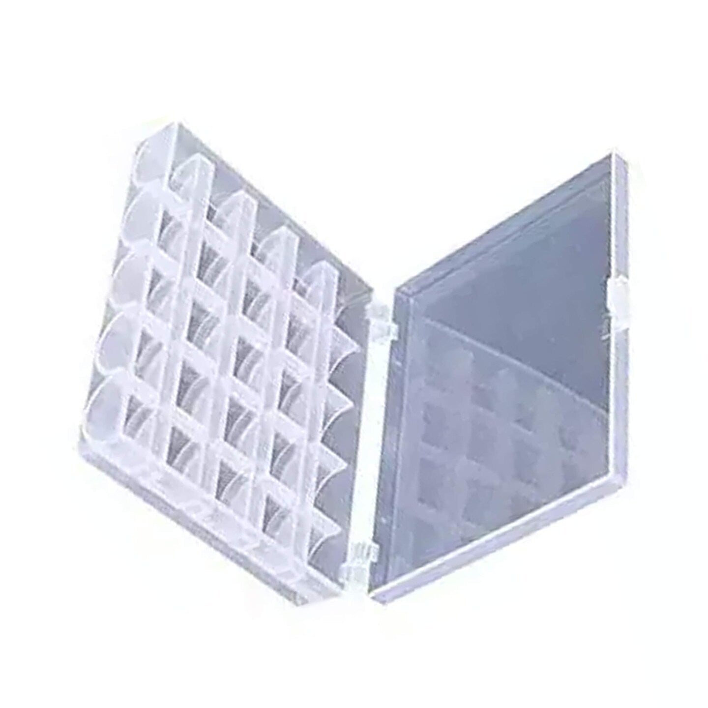 Portable Plastic Bobbin Organizer Box with 25 Clear Premium SA156 Bobbins for Sewing