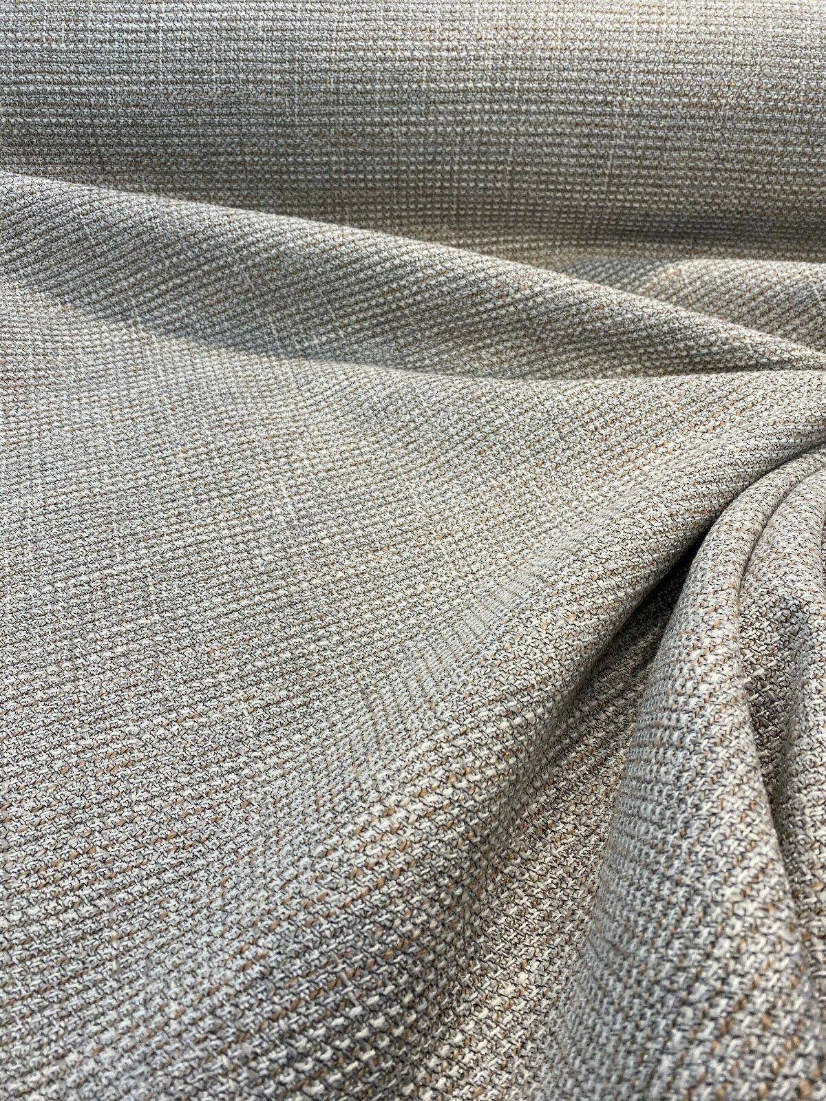 Guntersville Tweed Polyester Fabric - Latte Beige Tweed, 58" Width (1 Yard)