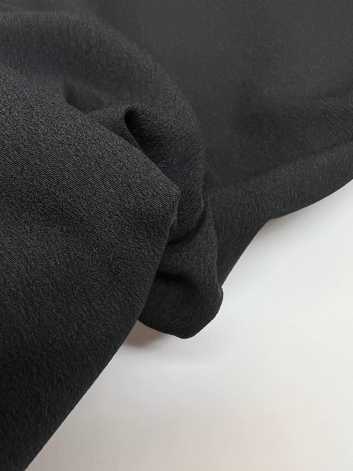 Black Crepe Blend Fabric