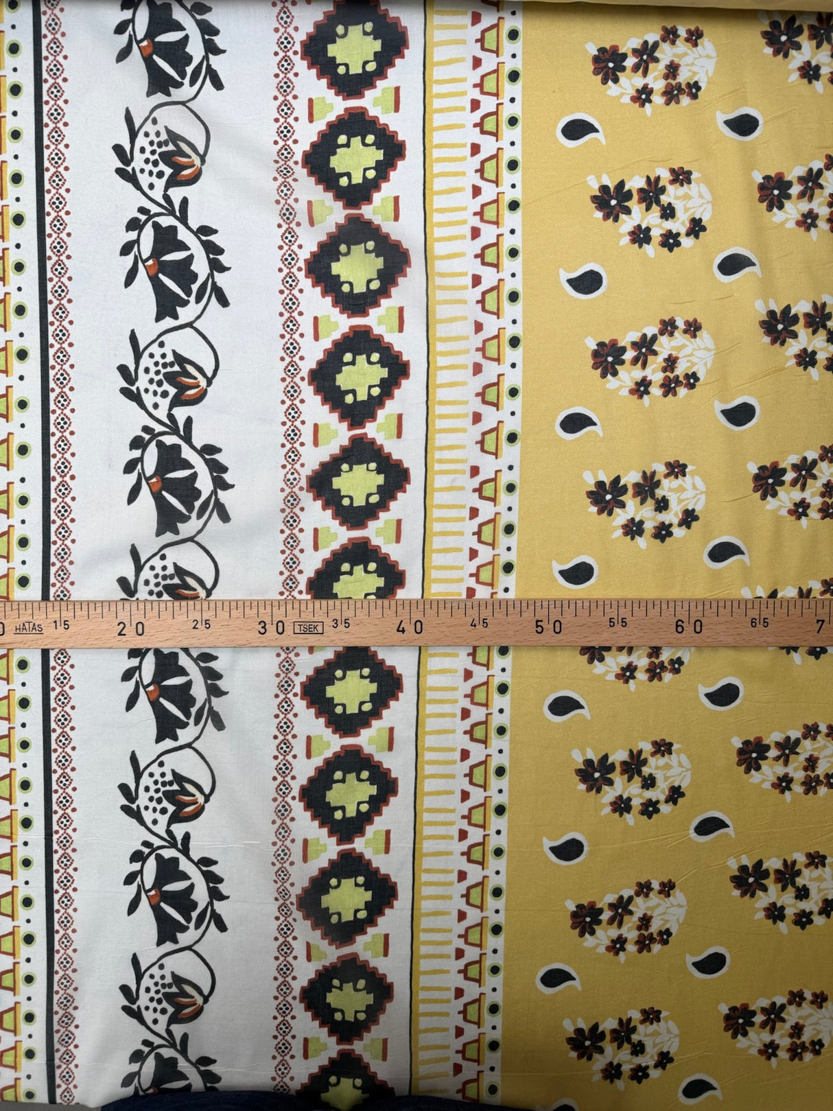 Viscose Batiste Printed Green Beige