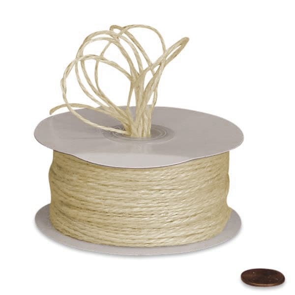White Colored Jute Cord 2 Ply – 1.5mm x 100 Yards (1 Roll)