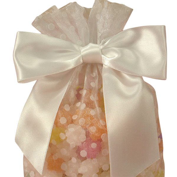 Pre-Tied Satin Bows with Wire Ties – White, 3/8'' x 2'' (12 per Package)